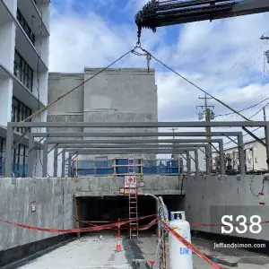 Structural steel beam installed in a Vancouver residential home during open-concept renovation